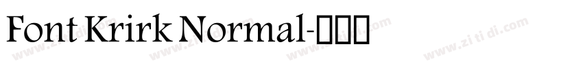 Font Krirk Normal字体转换 Font Krirk Normal字体转换